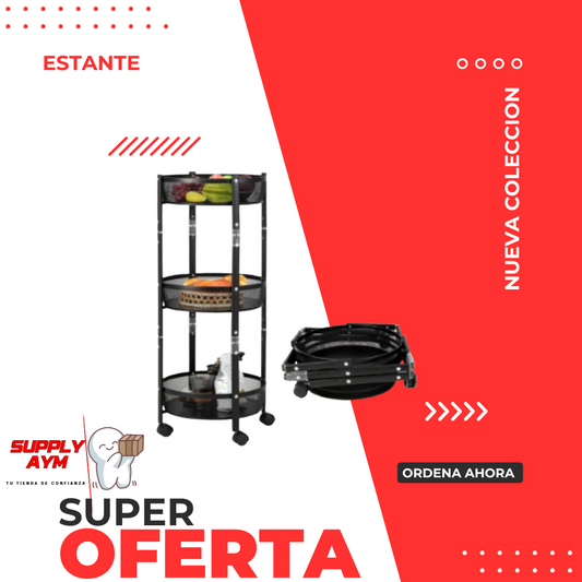ORGANIZADOR REDONDO DE COCINA 3 NIVELES